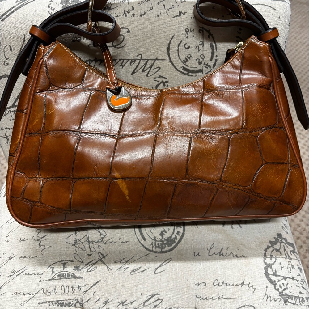 Dooney & Bourke Brown Leather Shoulder Bag - Picture 5 of 6
